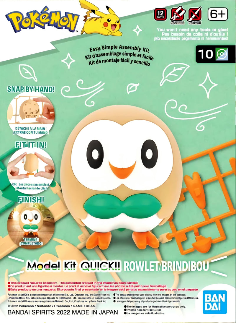 Pokémon Model Kit QUICK!! 10 ROWLET