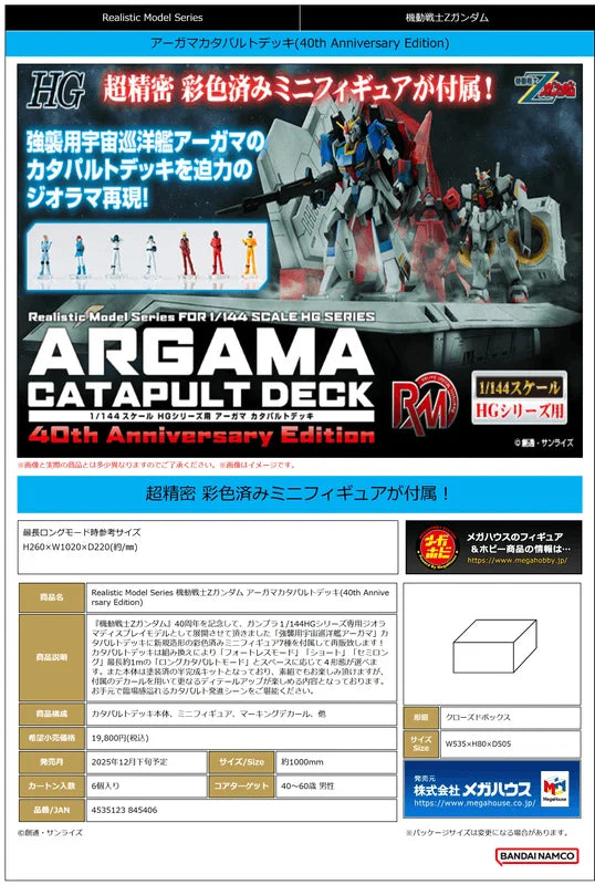 Realistic Model Series： MOBILE SUIT Z GUNDAM (1／144 HG series) Nahel Argama catapult deck 40th Anniversary Edition