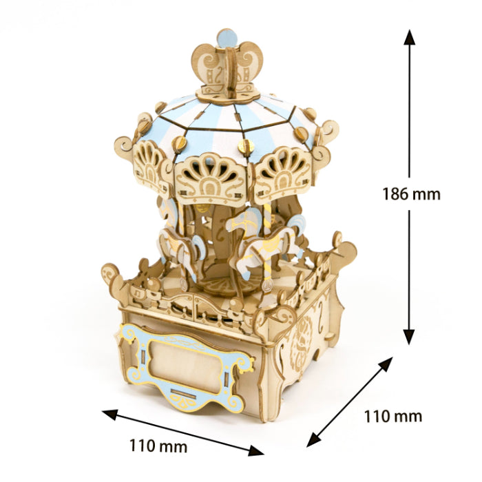 Wooden Art wa-gu-mi Merry-go-round with Music box