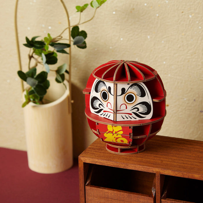 Wooden Art wa-gu-mi Daruma Color Version