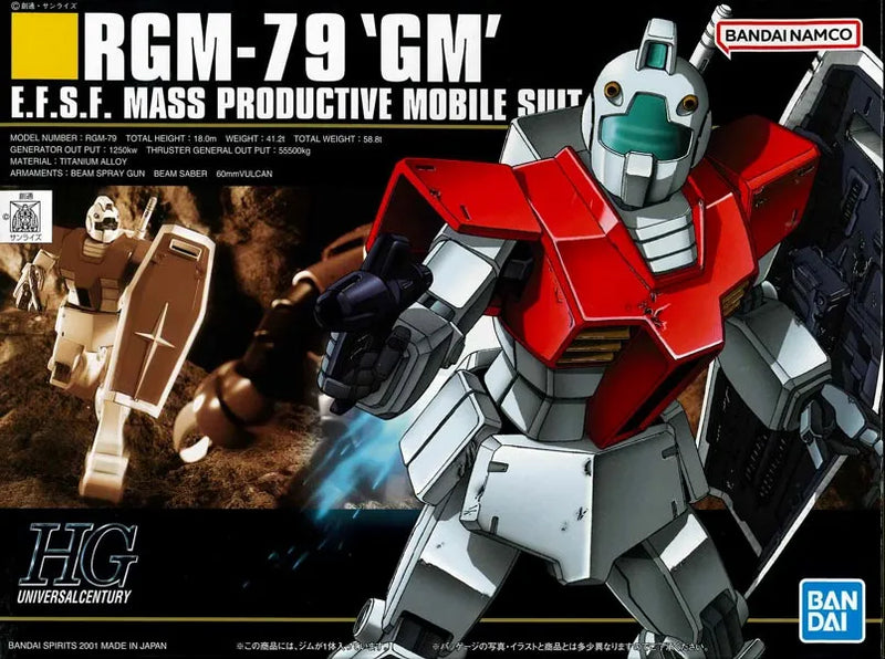 Bandai HGUC 020 Gundam RGM-79 GM MASS PRODUCTIVE 1/144 Scale Kit