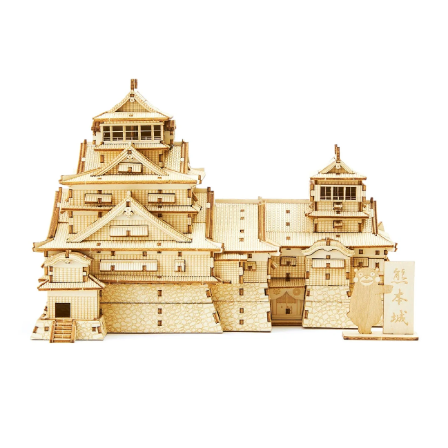 Azone wa-gu-mi Wooden Art Kumamoto Castle (with Kumamon plate) 326 pieces, level 5