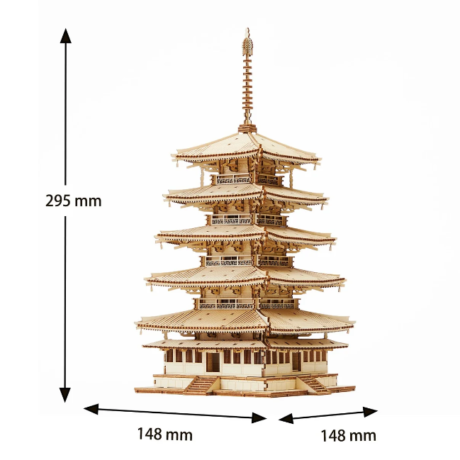 Azone wa-gu-mi Wooden Art Five-Story Pagoda (301 pieces, level 5)