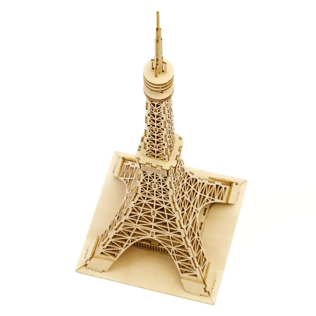 Azone wa-gu-mi Wooden Art Tokyo Tower (76 pieces, level 3)
