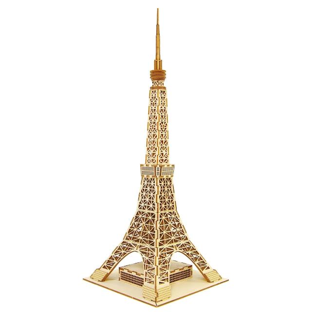Azone wa-gu-mi Wooden Art Tokyo Tower (76 pieces, level 3)