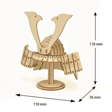 Azone wa-gu-mi Wooden Art Kabuto Memo Stand (77 pieces, level 2)