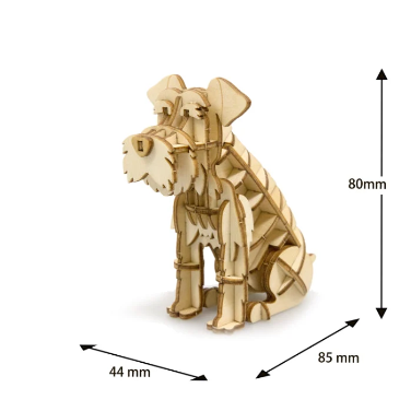 Wooden Art wa-gu-mi Miniature Schnauzer
