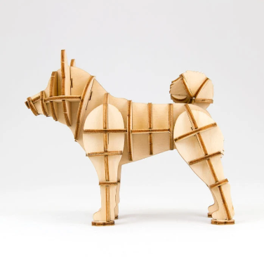 Wooden Art wa-gu-mi Brushwood Dog
