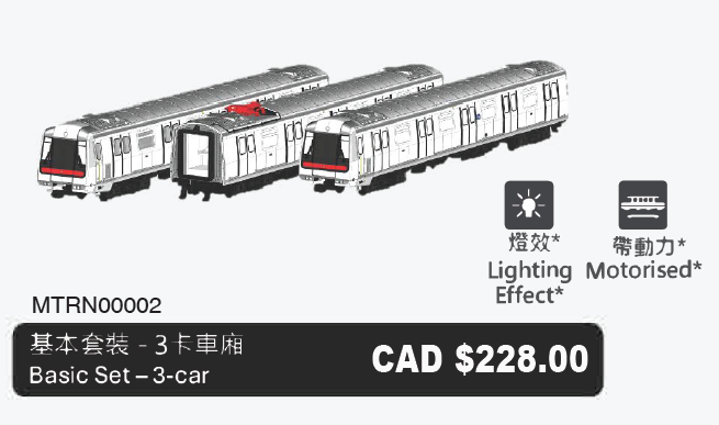 [1st Pre-Order Closed] [ETA Q3 2026] TINY City MTR 1:160 Basic Set - 3-car