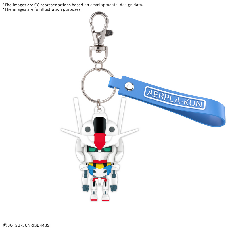 BANDAI HOBBY : Gunpla-kun AERPLA-KUN 3D RUBBER MASCOT KEYCHAIN