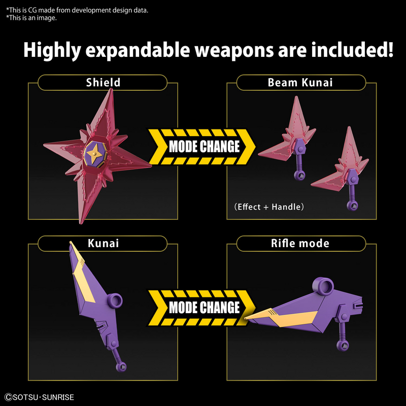 【Flash Deals - 20% Off in Cart】SD GUNDAM CROSS SILHOUETTE F-KUNOICHI KAI