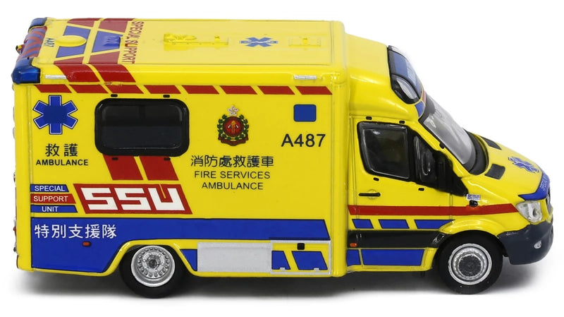 Tiny City 158 Die-cast Model Car - Mercedes-Benz Sprinter FL HKFSD Ambulance SSU (A487)