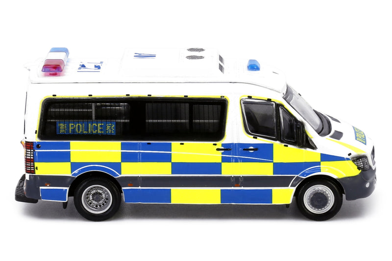 Tiny City 172 Die-cast Model Car - MERCEDES-BENZ Sprinter Police Traffic (with mesh window shields) (AM7521)