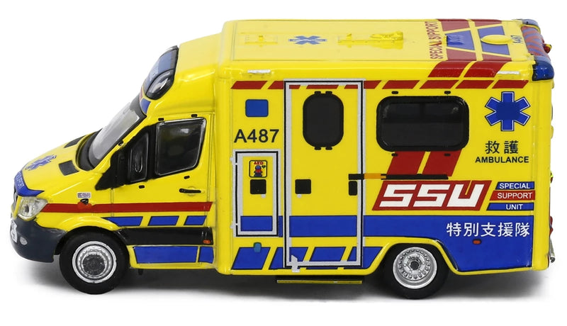 Tiny City 158 Die-cast Model Car - Mercedes-Benz Sprinter FL HKFSD Ambulance SSU (A487)
