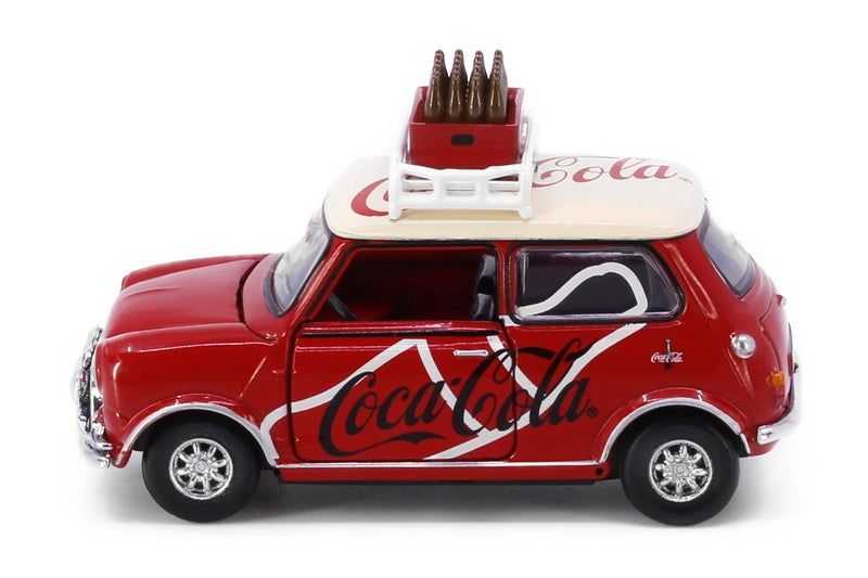 Tiny City Die-cast Model Car - Mini Cooper Mk 1 Coca-Cola (with bottle of coke)