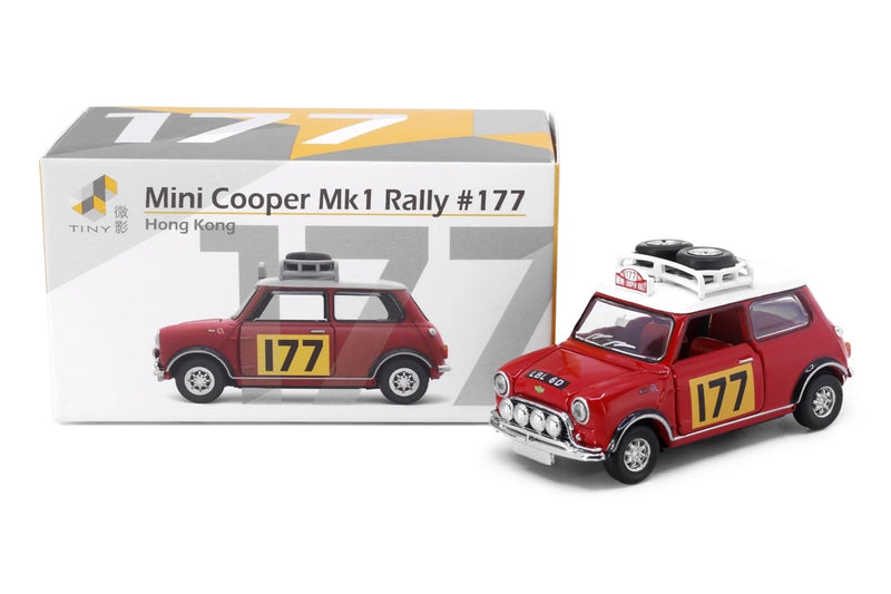 Tiny City 177 Die-cast Model Car - Mini Cooper Mk1 Rally #177