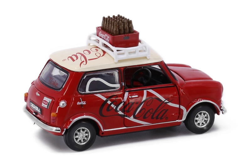Tiny City Die-cast Model Car - Mini Cooper Mk 1 Coca-Cola (with bottle of coke)