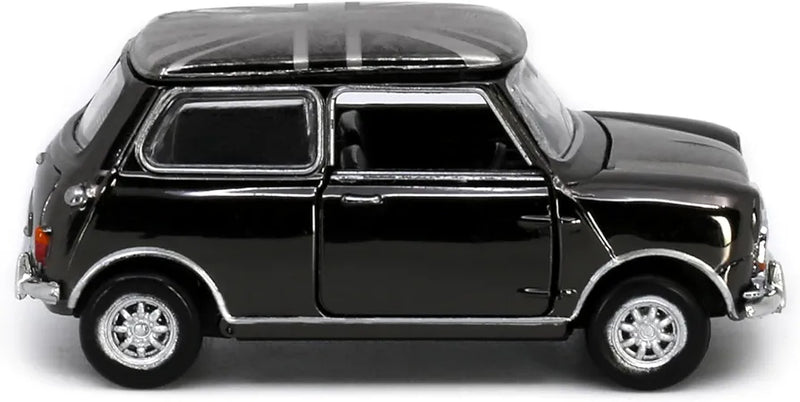 Tiny City Die-cast Model Car - Mini Cooper Union Jack Roof (Chrome Black) (RHD)
