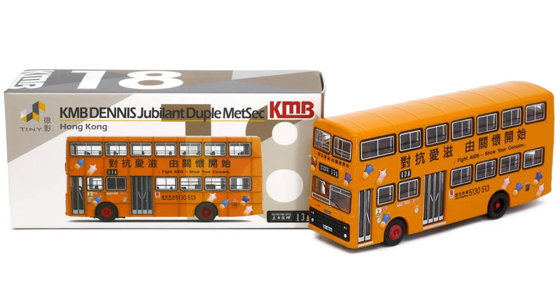Tiny City Die-cast Model Car - KMB DENNIS Jubilant Fight AIDS - Show Your Concern (13A)