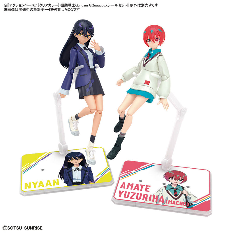 ACTION BASE 7 ［CLEAR COLOR］ Mobile Suit Gundam GQuuuuuuX STICKERS SET