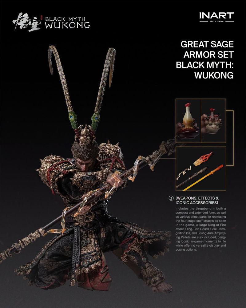 【PRE-ORDER】【ETA Feb 2027】INART Action - Black Myth: Wukong 1/12 Action Figure - Great Sage Armor Set
