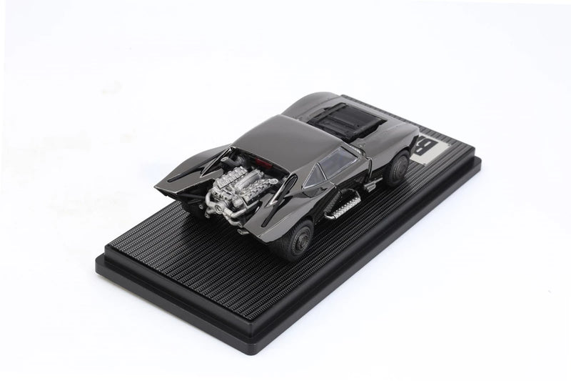 AWESOMEISM 1/64 Die-cast The Batman 2022 Batmoible (without lightings - Black Chrome)