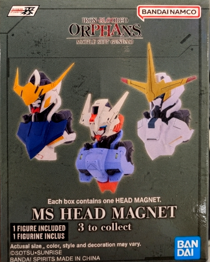 【LIMITED EDITION】Gundam MS Head Magnet  (Iron-Blooded Orphans) - 1 PC (3pcs per Full Set Box) (Ichibansho Zakka)