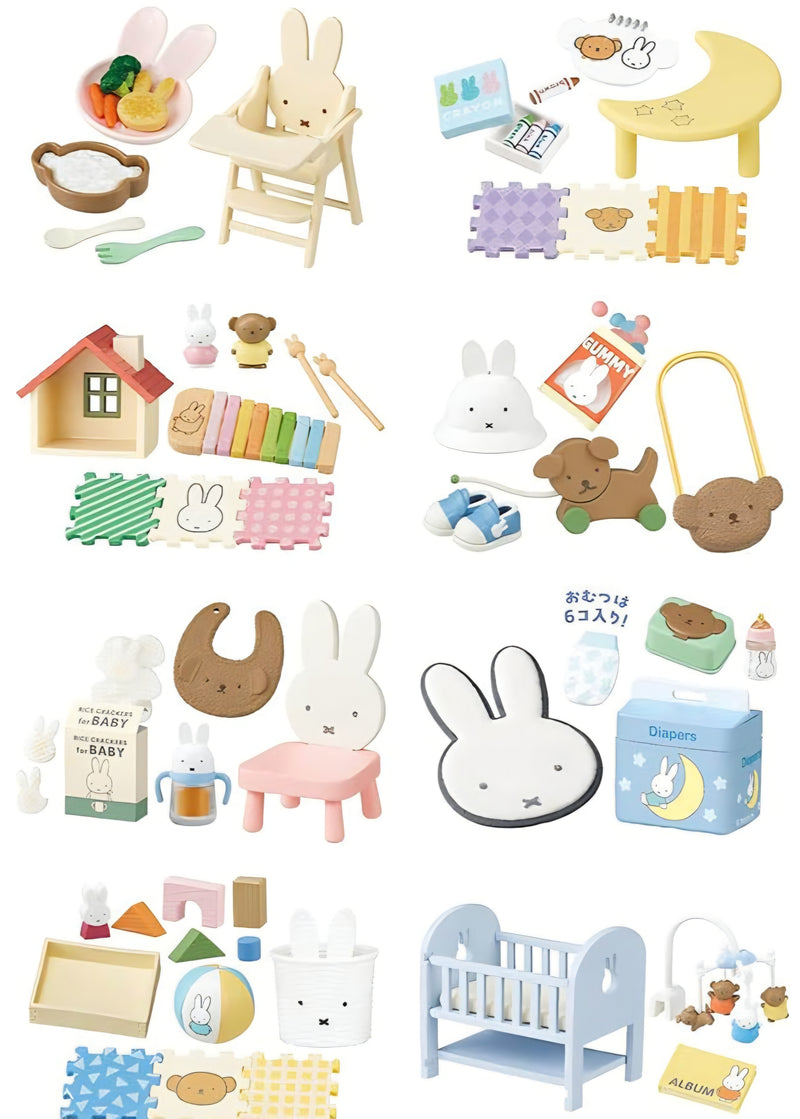 【Limited Stock - Online Only】Re-ment Miffy Baby Room Miniature Furniture Series Blind Box - 1 PC (8pcs per Full Set Box)