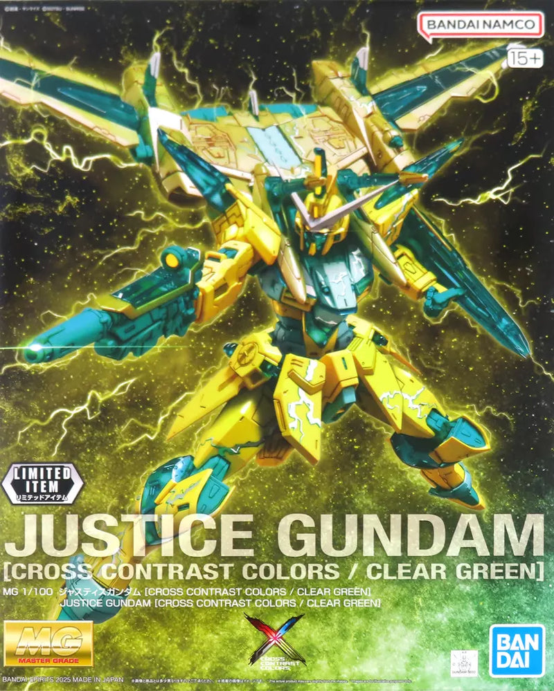 【LIMITED EDITION】 MG 1/100 JUSTICE GUNDAM [CROSS CONTRAST COLORS / CLEAR GREEN]