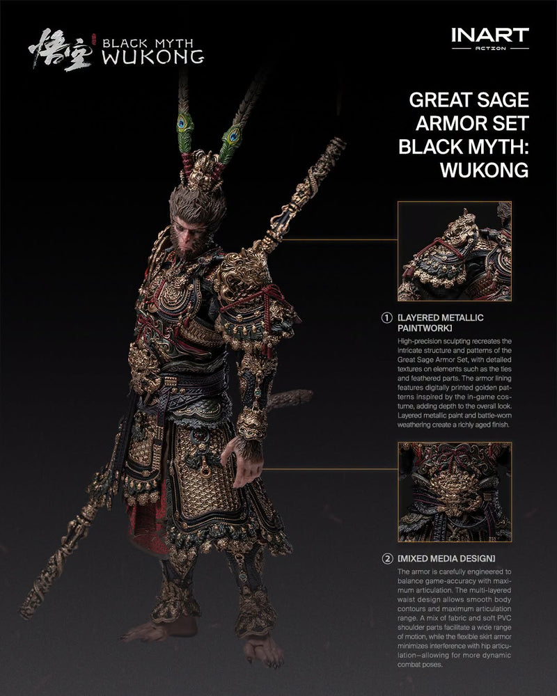 【PRE-ORDER】【ETA Feb 2027】INART Action - Black Myth: Wukong 1/12 Action Figure - Great Sage Armor Set