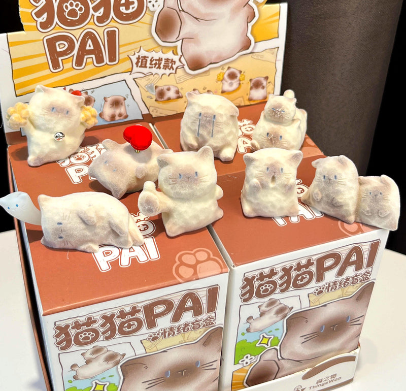 Cat PAI Emotions Blind Box (flocked) 2 pcs per bx