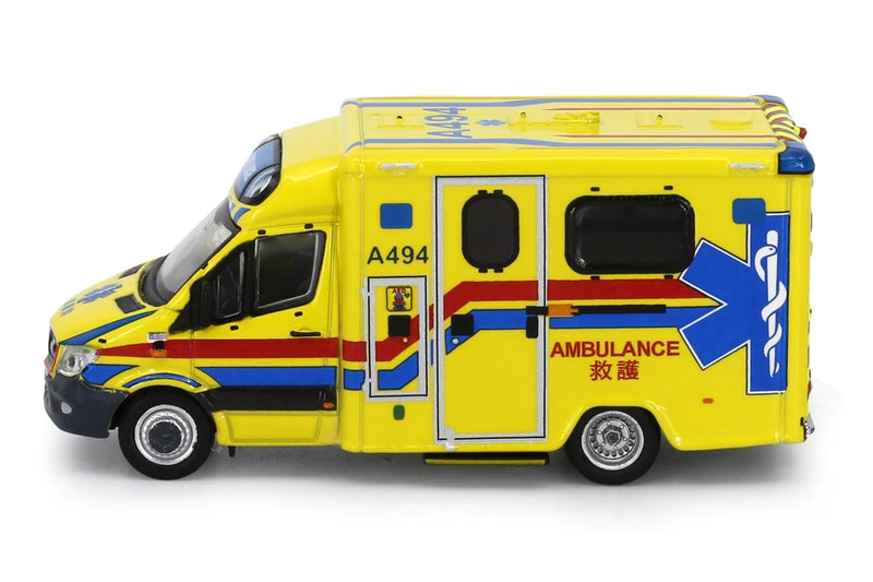 Tiny City 159 Die-cast Model Car - Mercedes-Benz Sprinter FL HKFSD Ambulance (A494)