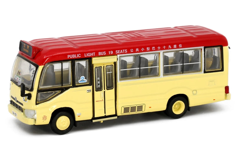 Tiny City 183 Die-cast Model Car - Toyota Coaster (B70) Red Minibus (19-seats)