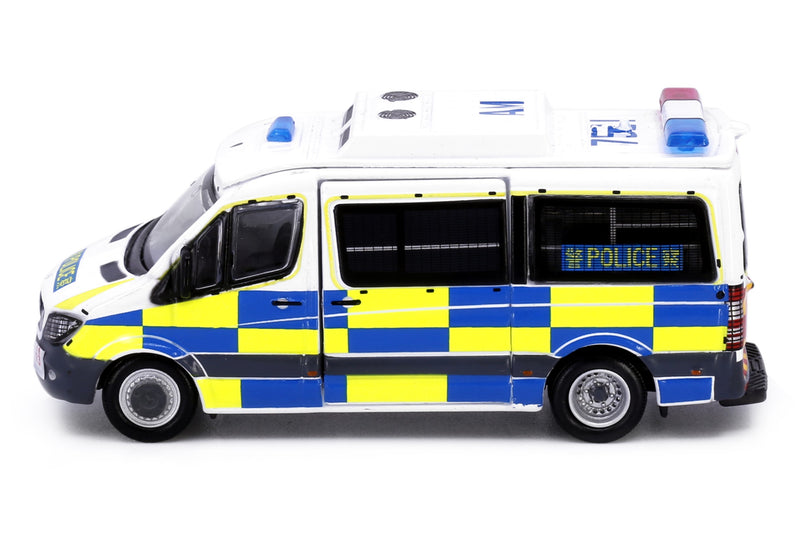 Tiny City 172 Die-cast Model Car - MERCEDES-BENZ Sprinter Police Traffic (with mesh window shields) (AM7521)