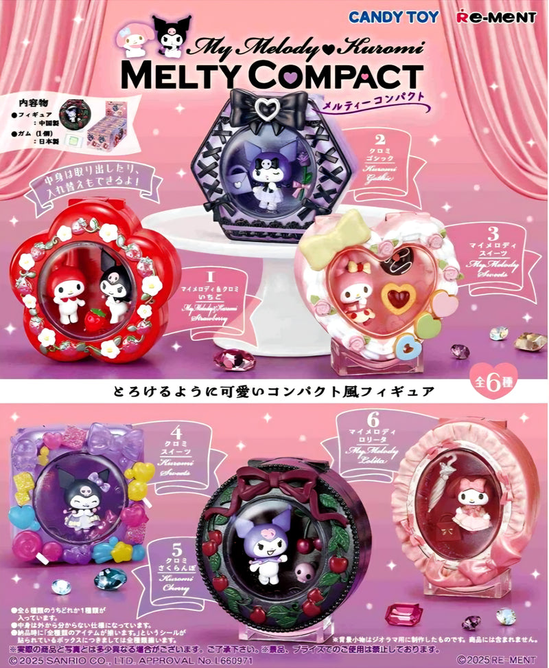 【Limited Stock - Online Only】Re-ment Melty Compact Blind Box - 1 PC (6pcs per Full Set Box)