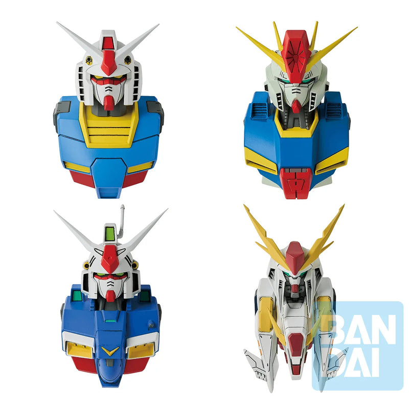 【LIMITED EDITION】Gundam MS Head Magnet (Universal Century Saga) (Set ONLY - Box of 4) (Ichibansho Zakka)