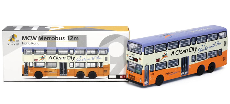 Tiny City Die-cast Model Car - MCW Metrobus 12m A Clean City (914)