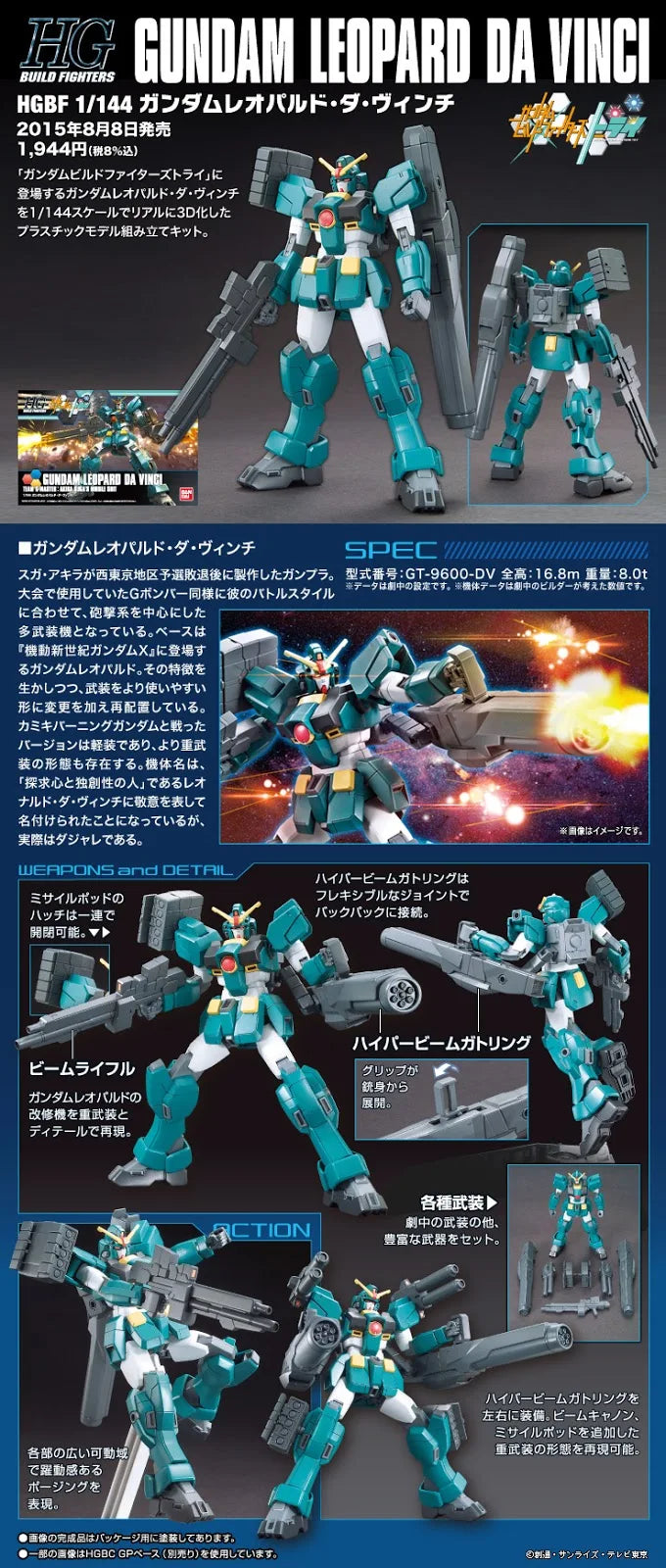[[PRE-ORDER]] HG 1/144 GUNDAM LEOPARD
