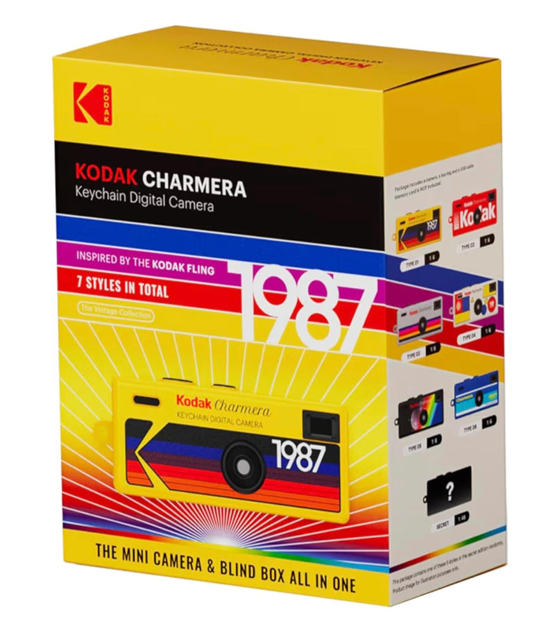 Kodak Charmera 1987 Mini Digital Camera Keychain Blind Box Collectible - 1 PC