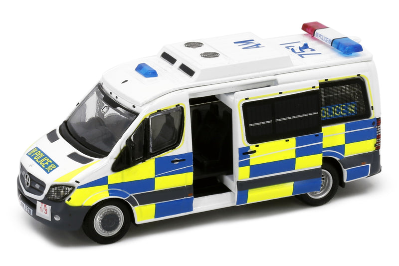 Tiny City 172 Die-cast Model Car - MERCEDES-BENZ Sprinter Police Traffic (with mesh window shields) (AM7521)