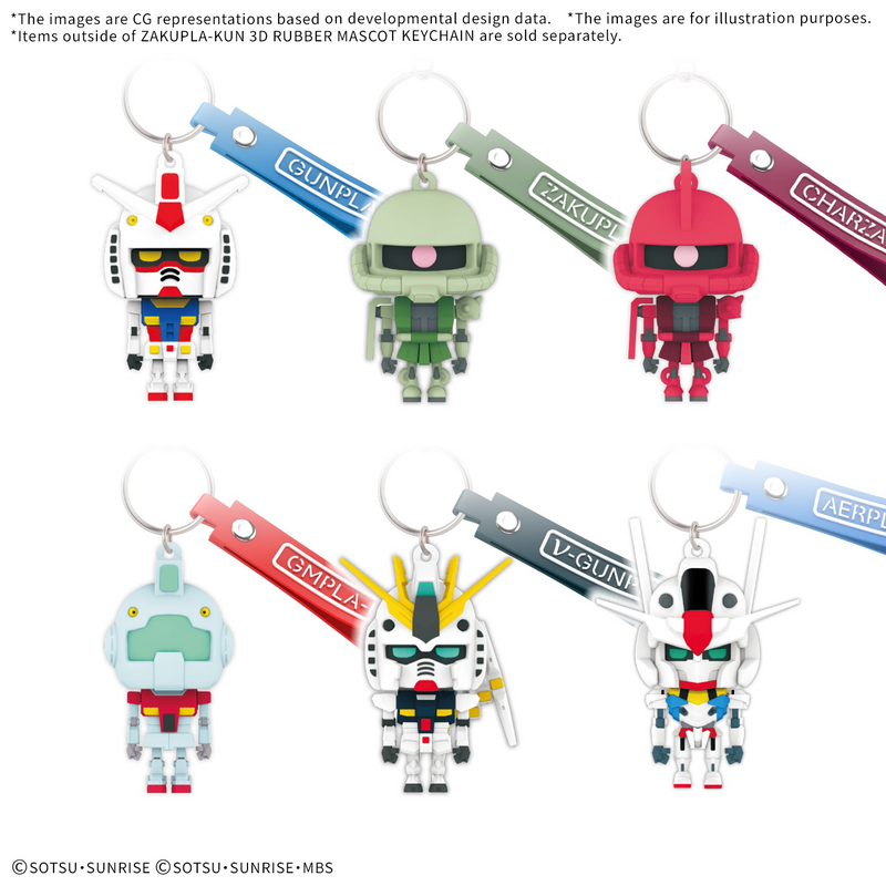 1/1-GUNPLA-KUN 3D RUBBER MASCOT KEYCHAIN