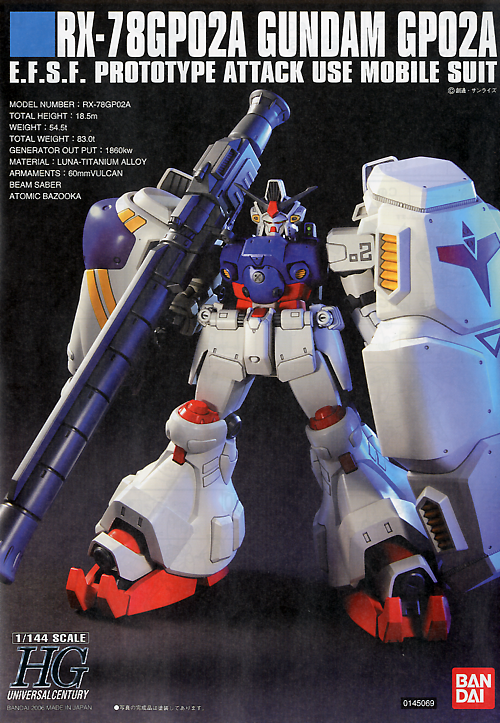 [[PRE-ORDER]] HGUC 1/144 #66 Gundam GP-02A