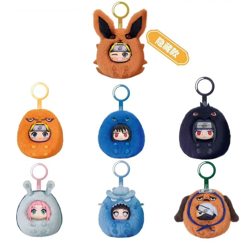 Naruto Cute Beast Party Puffy Party Series Plush Keychain Blind Box (1 pc)