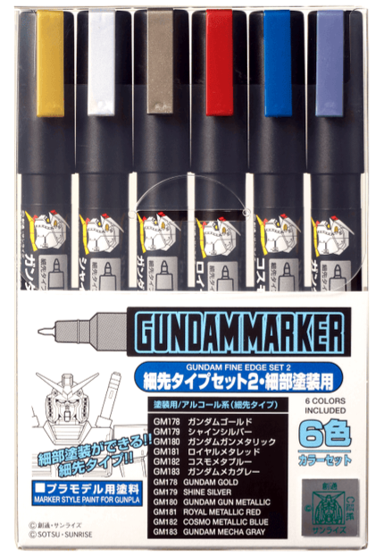 GUNDAM MARKER SET: Fine Edge 2
